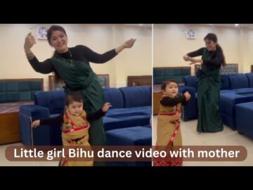 Bihu dance mother daughter viral video